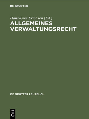 cover image of Allgemeines Verwaltungsrecht